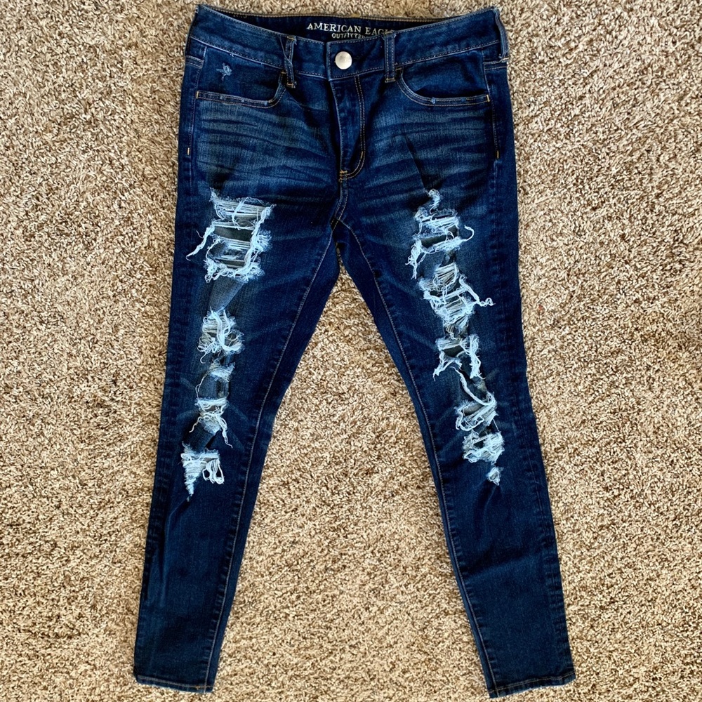 Dark blue, American Eagle, Jeggings, Size 8
